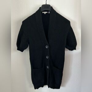 Vince Alpaca Wool Short Sleeved Cardigan XS